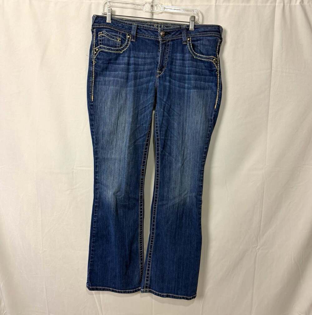 Ariat REAL Denim Womens Bootcut Jeans Size 32R Mid Rise Stretch Blue Western